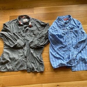 2 Simms fishing shirts